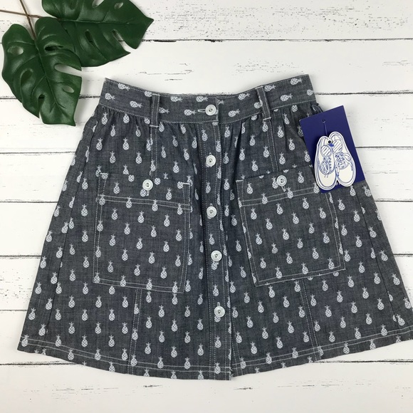 Keds Dresses & Skirts - Keds Button Front Pineapple Skirt Size XS NWT